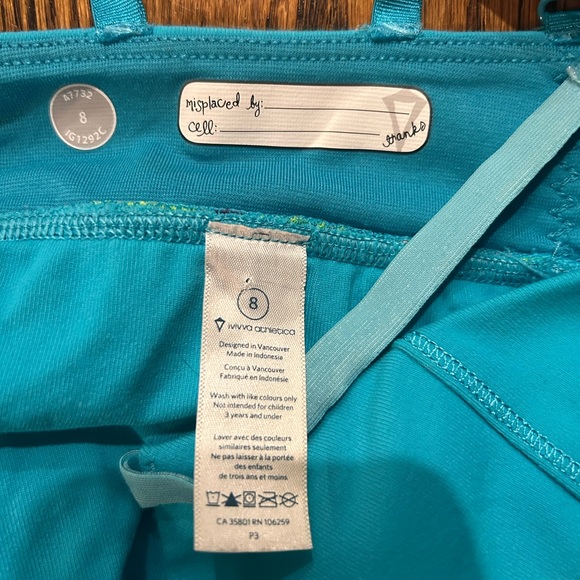 Ivivva (size 8) tank top with adjustable soft velvet straps and trim) - Picture 6 of 8